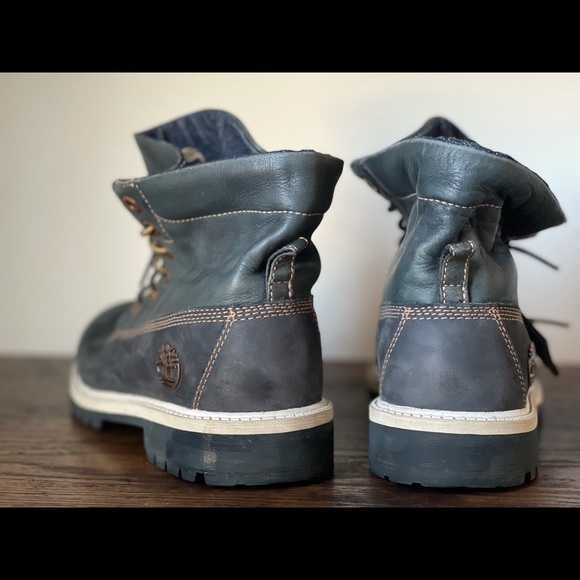 Rare VINTAGE Timberland Denim and Nubuck Fold Over. Circa 2003 or 05 - Picture 3 of 11